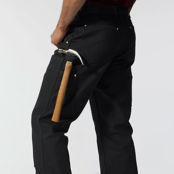 NWT Carthartt Iconic BO1 Firm Duck Double-Front Dungaree 40x32 BLACK - Picture 3 of 7